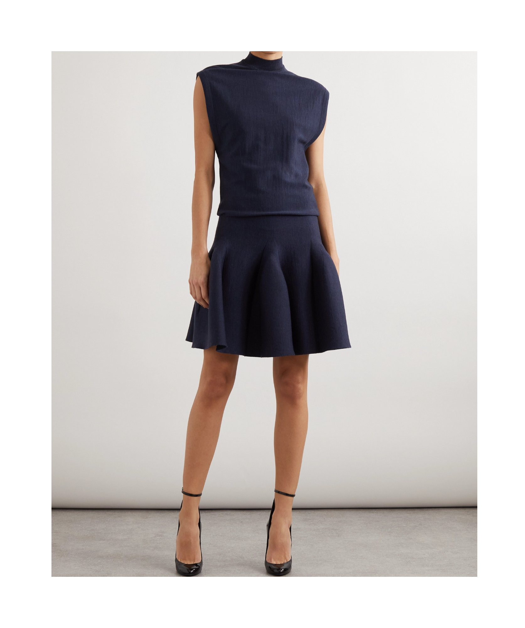 Alaïa Pleated Mini Dress In Black
