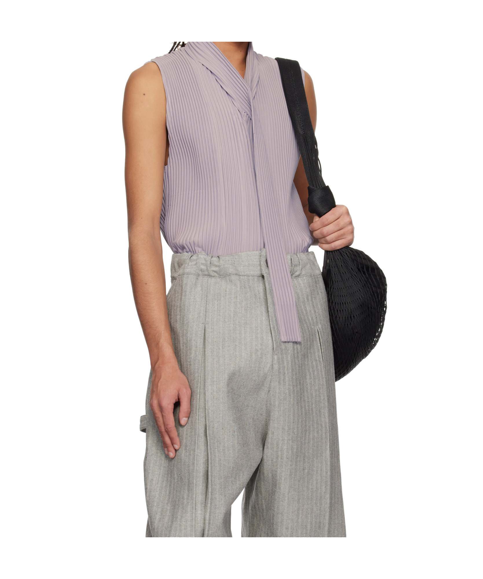 Shop Issey Miyake Turbine Vest In Nude