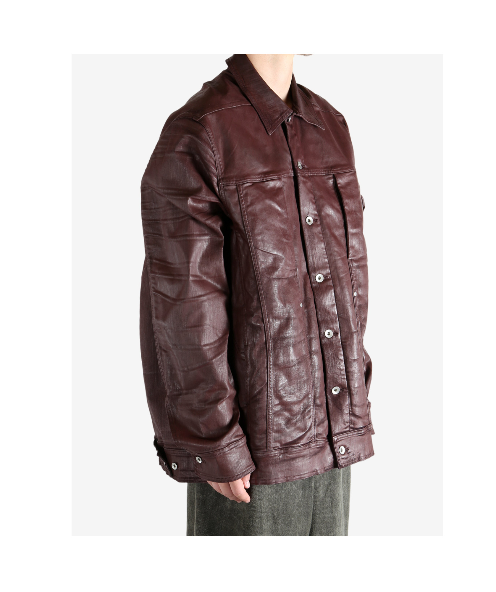 Rick Owens Drkshdw Long Sleeve Jacket In Brown