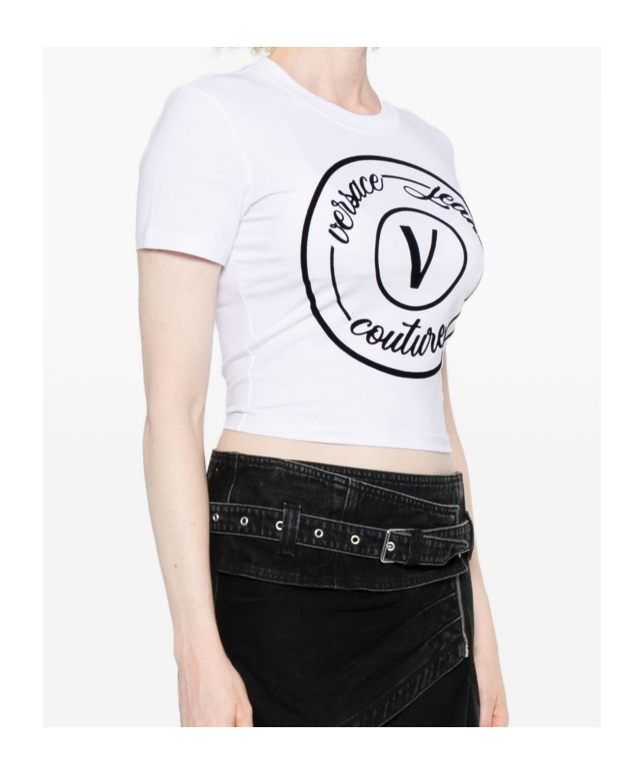 Versace Jeans Circular Logo-plaque T-shirt In White