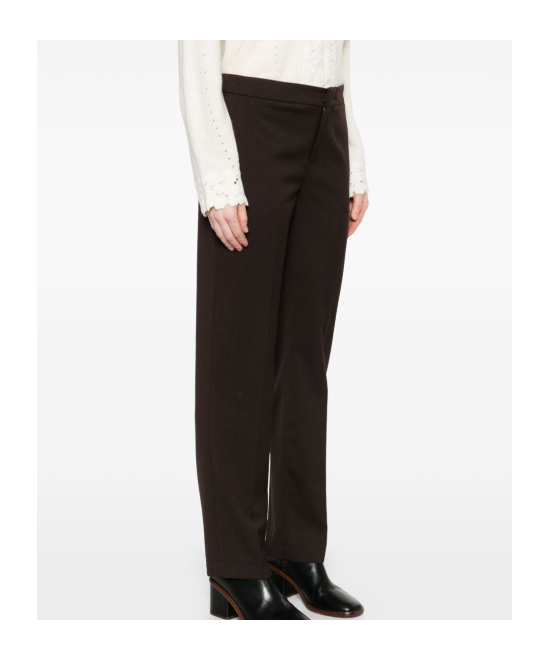Twinset Straight-leg Trousers In Black