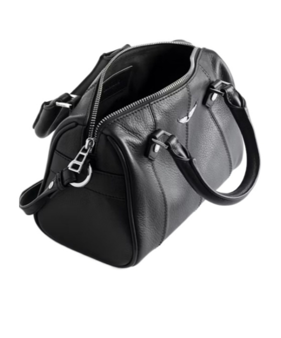 Zadig & Voltaire Xs Sunny Vibe Grained-leather Tote Bag In Black
