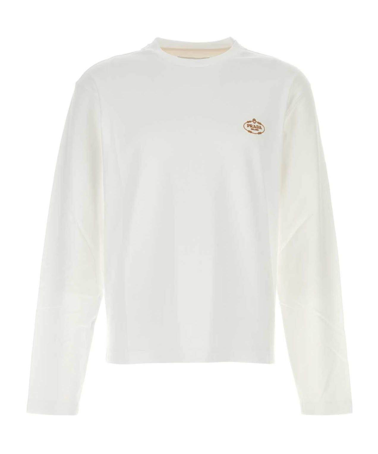 Prada Long-sleeved T-shirt In White