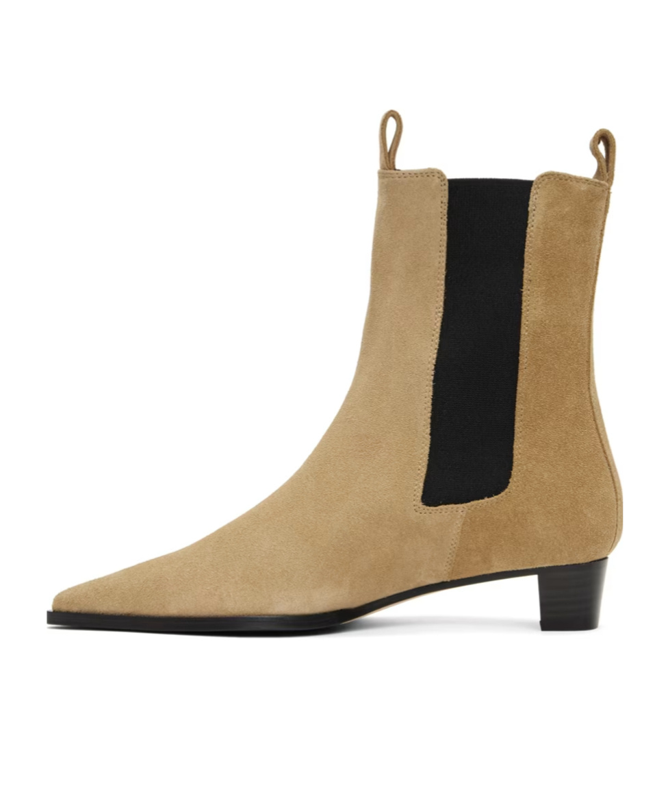 Aeyde Tan Kiki Chelsea Boots In Green