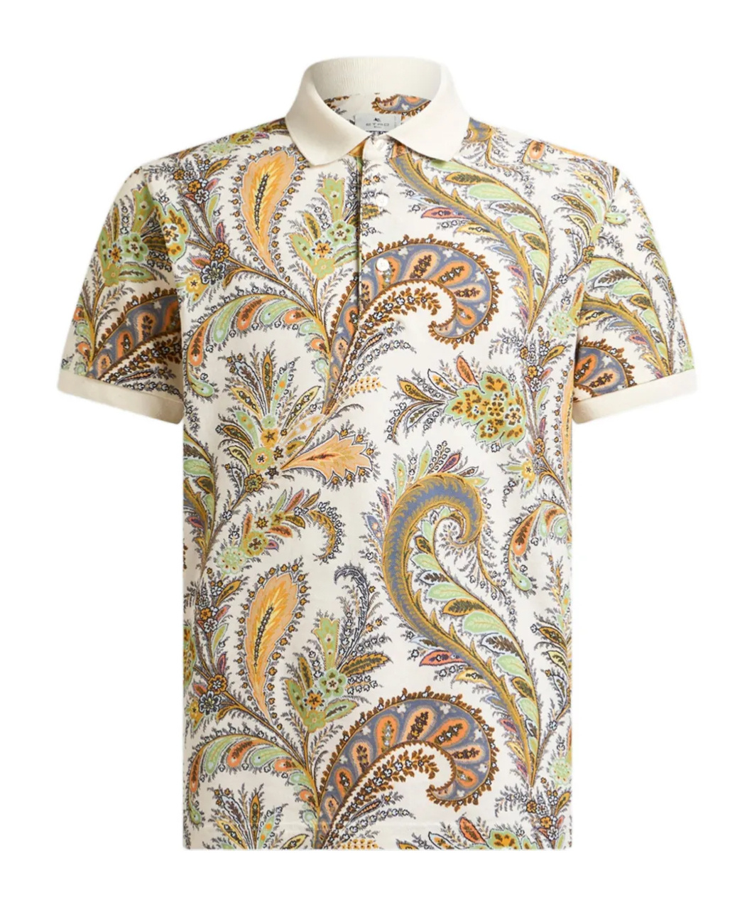 Etro Roma Polo Shirt Paisley Print In Multi