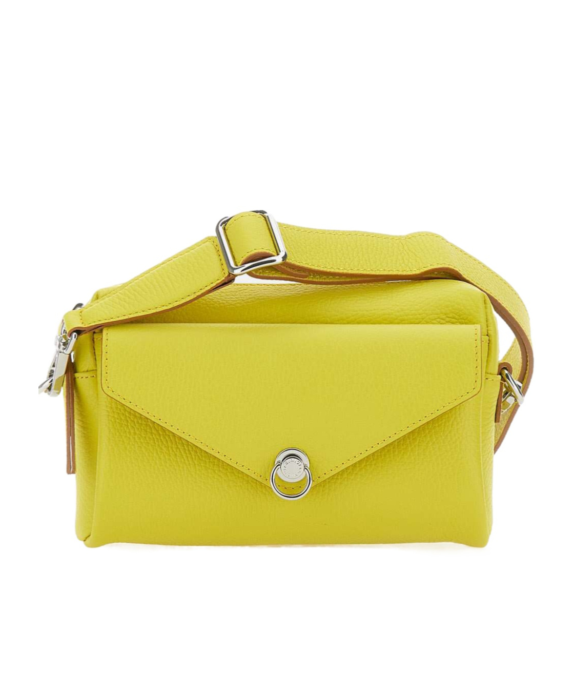 Gianni Chiarini Deva Foldover-top Shoulder Bag In Yellow