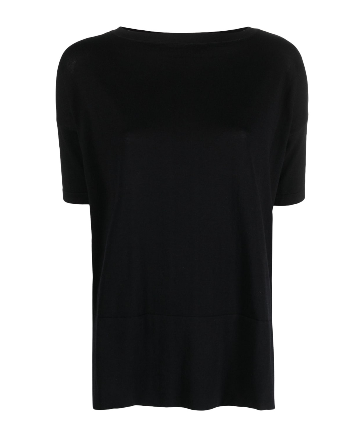 Snobby Sheep Short-sleeved Cotton T-shirt In Black