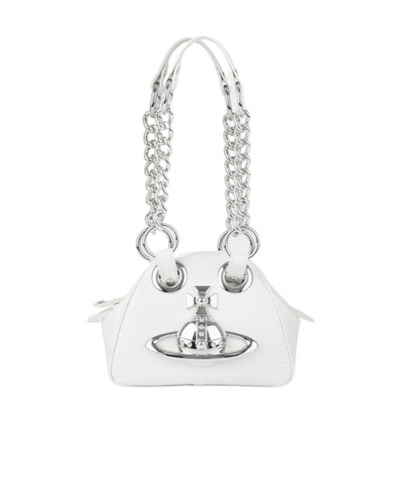 Vivienne Westwood Archive Orb Chain Handbag In White