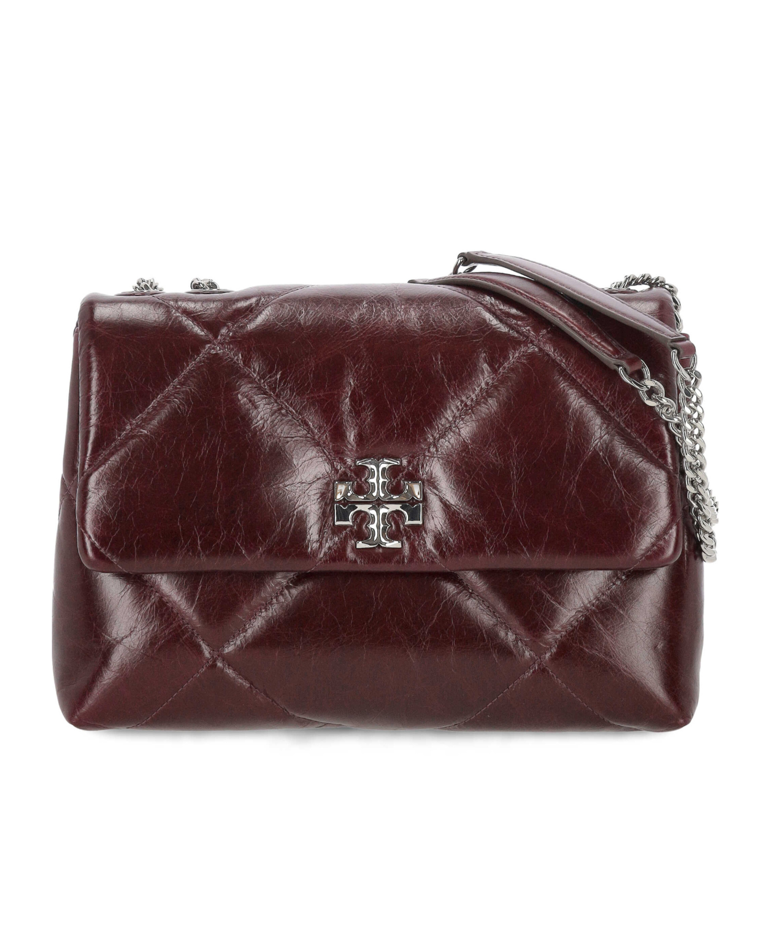 Tory Burch Quilted Chain Shoulder Bag In Burgundy