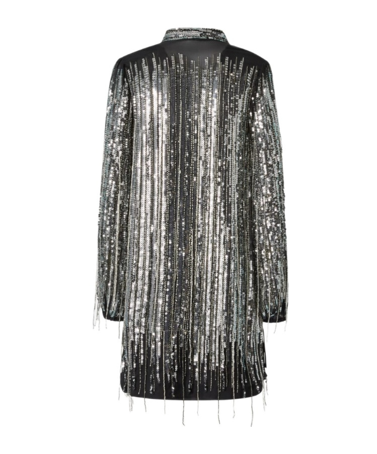 Pinko Sequined Mini Dress In Black