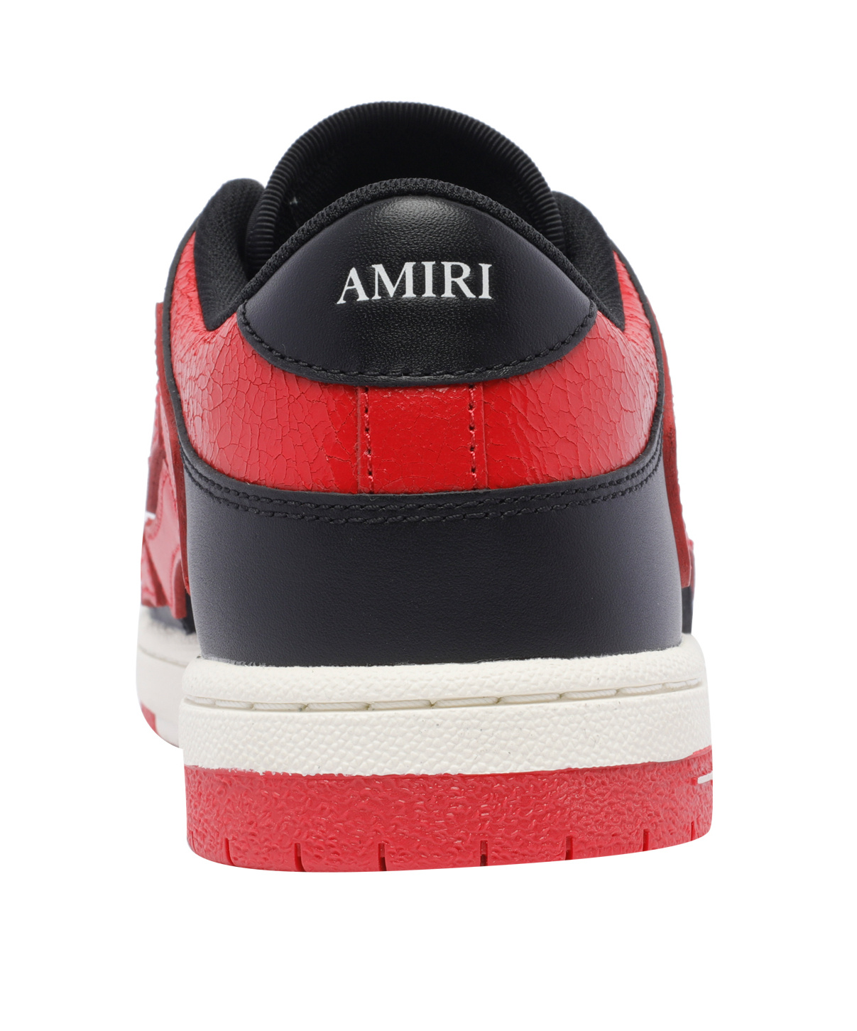 Amiri Two-tone Leather Skel Top Sneakers In Red