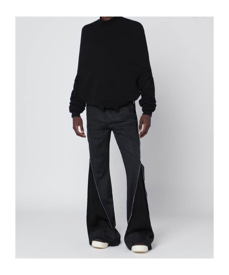Rick Owens Drkshdw Backless Sweatshirt In Black