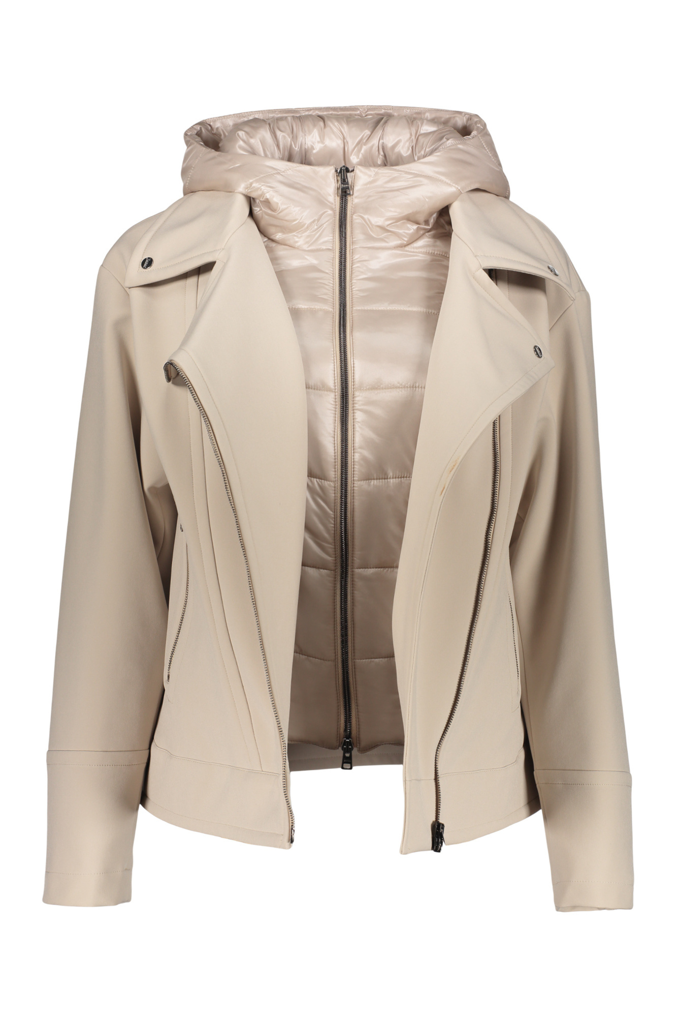 Herno Hooded Cotton Jacket In Neutral