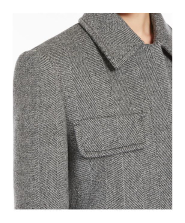 Shop Sportmax Notched-lapels Patent-finish Blazer In Gray