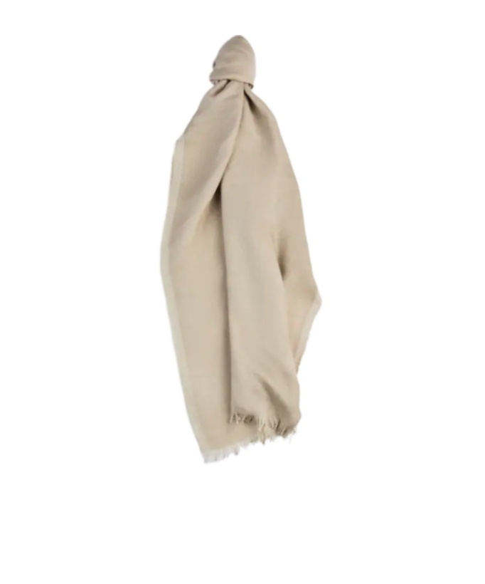 Fay Scarf In Wool And Silk In Neutral