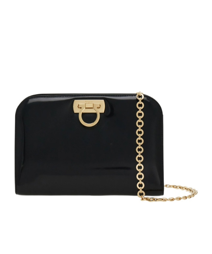 Ferragamo Diana Clutch In Black