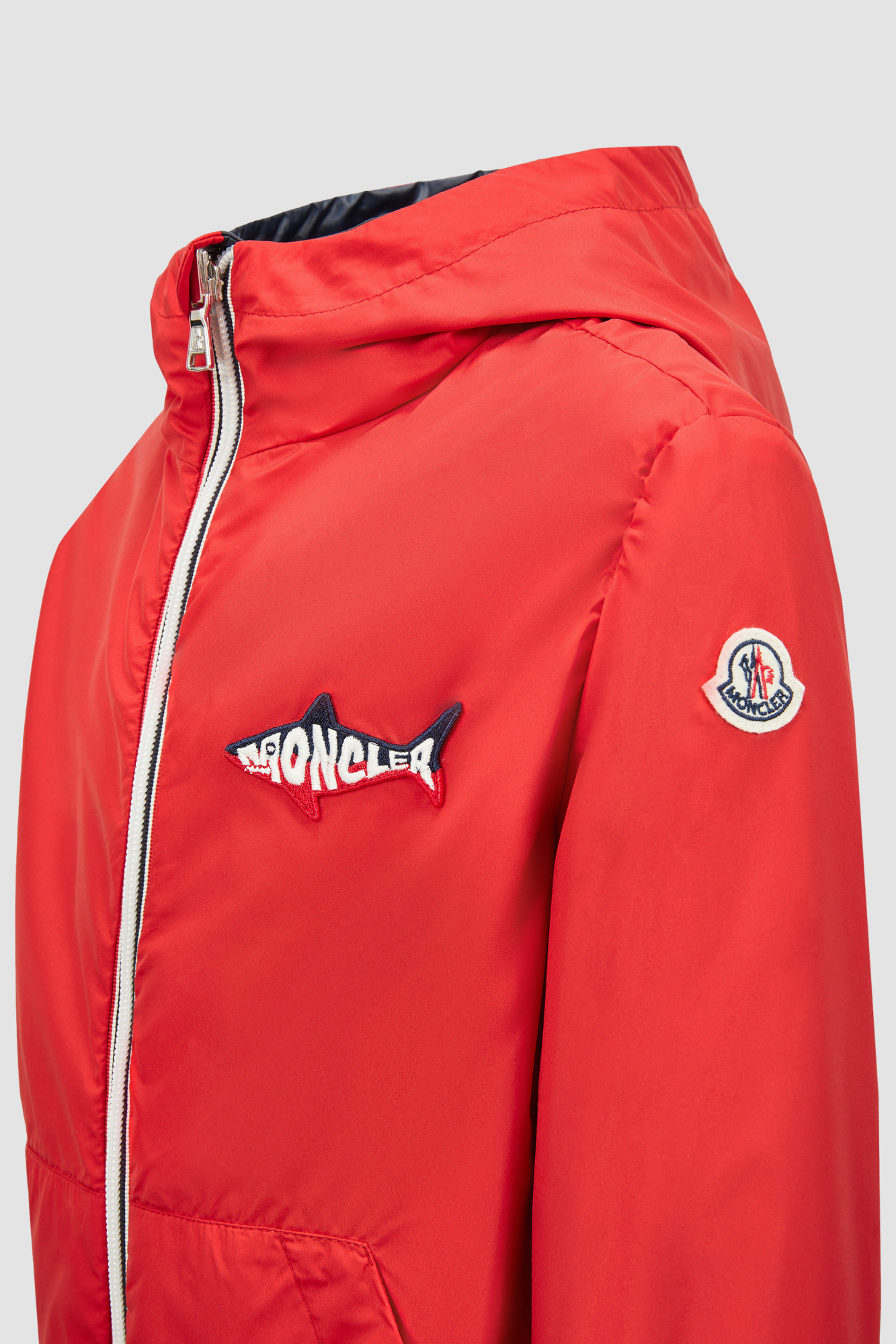 Moncler Olchard Reversible Hooded Jacket In Red
