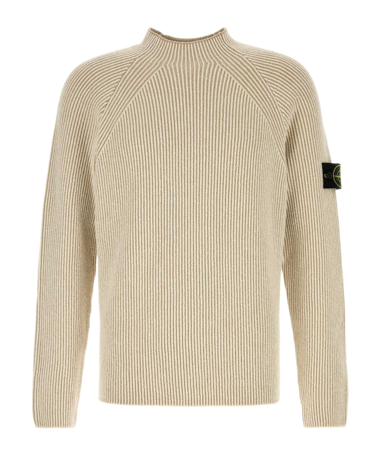 Stone Island Stretch Crew Neck Sweater In Neutral