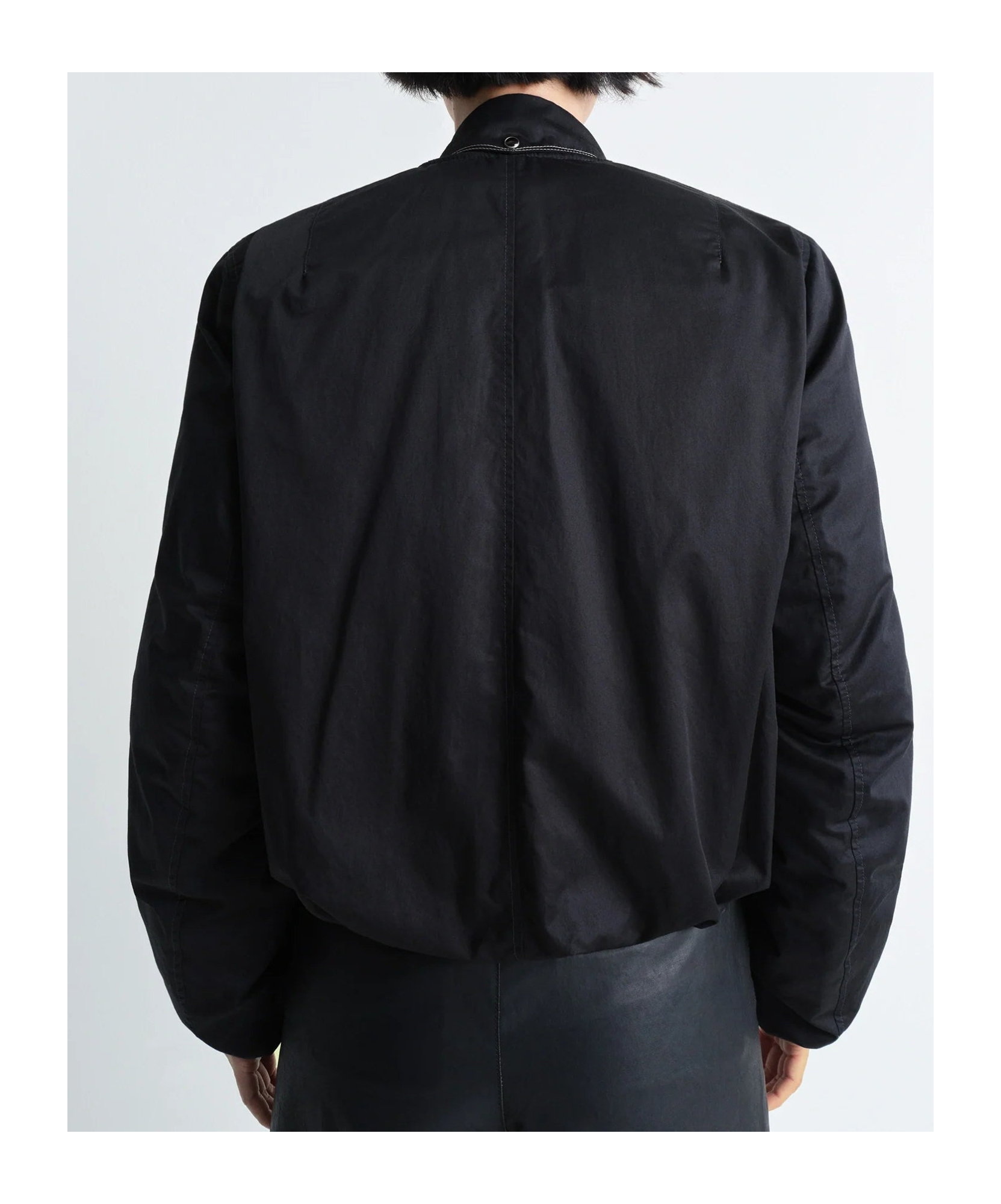 Lemaire Black Wadded Bomber Jacket In Black