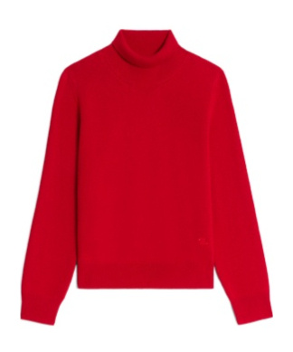 Celine Long-sleeved Cashmere Sweater In Red