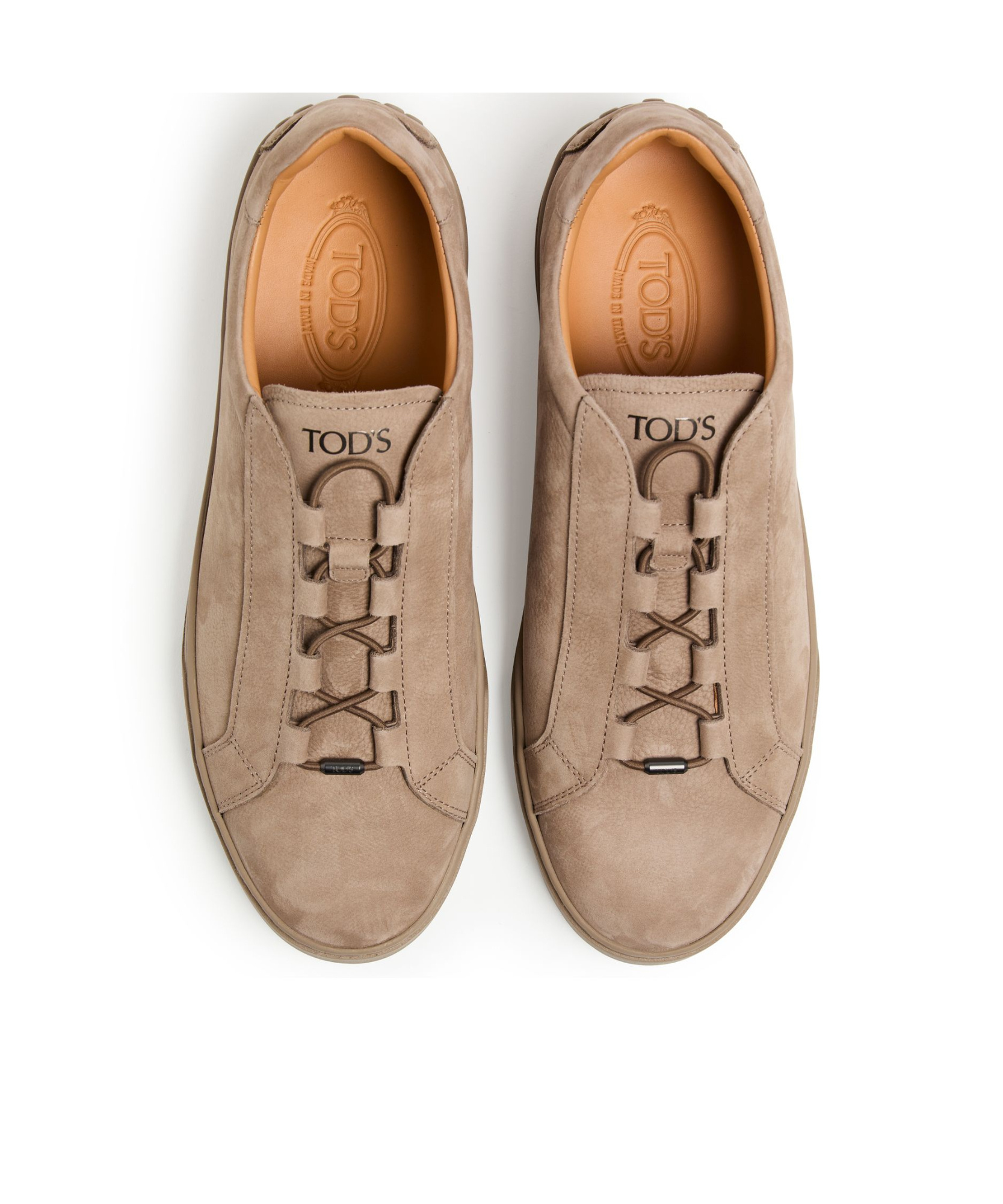 Tod's Elastic Nubuck Creta Sneakers In Brown