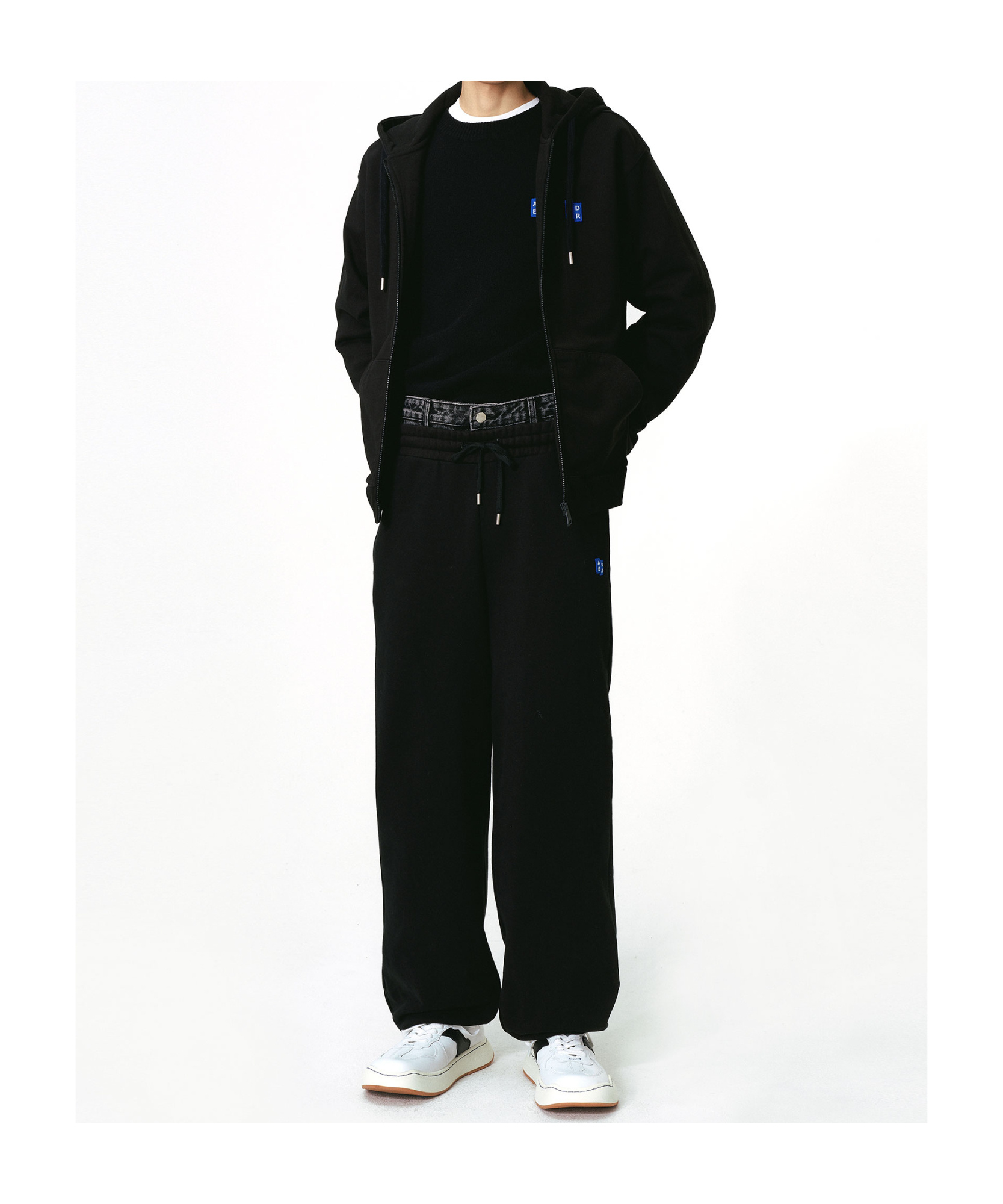 Ader Error Logo Patch Sweatpants In Black