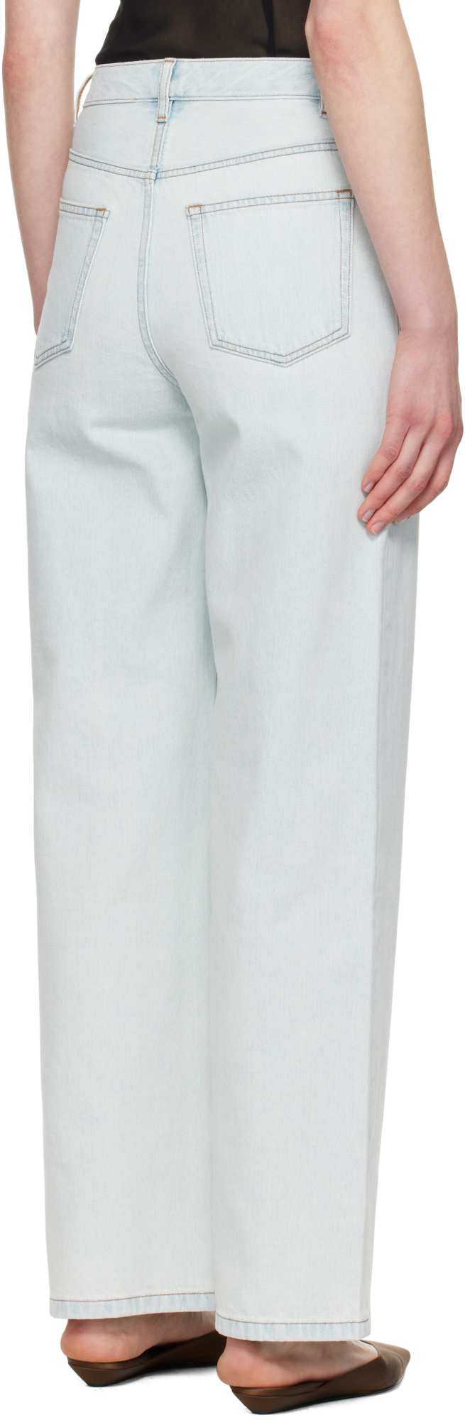 Apc Belt Loop Jeans In White