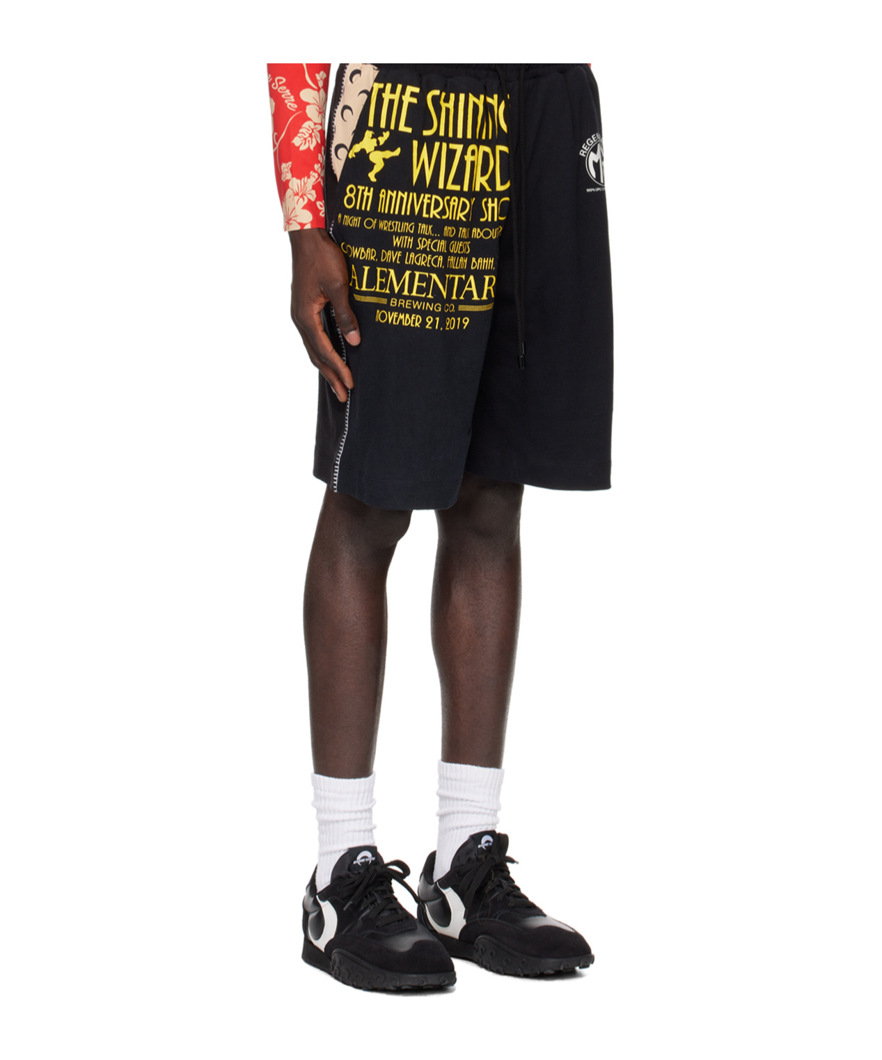 Marine Serre Elastic Jersey Shorts In Black