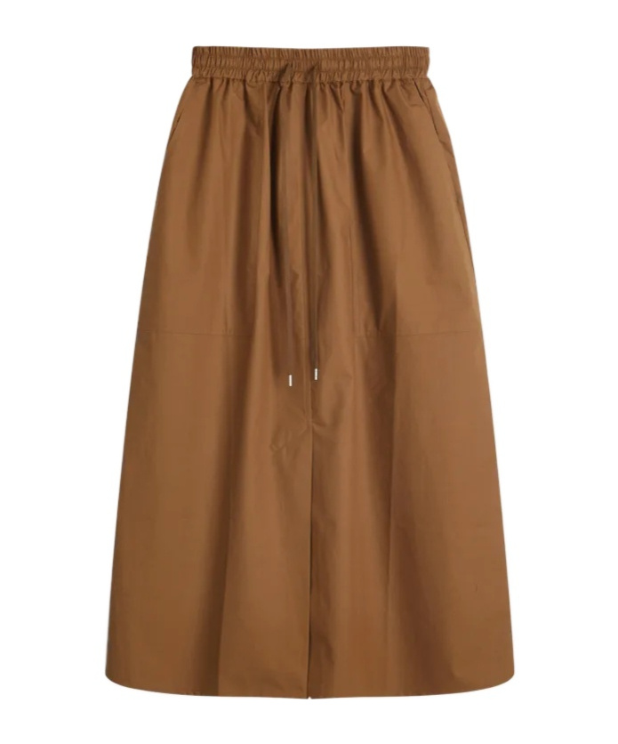 Studio Nicholson Elastic Waist Skirt In Brown