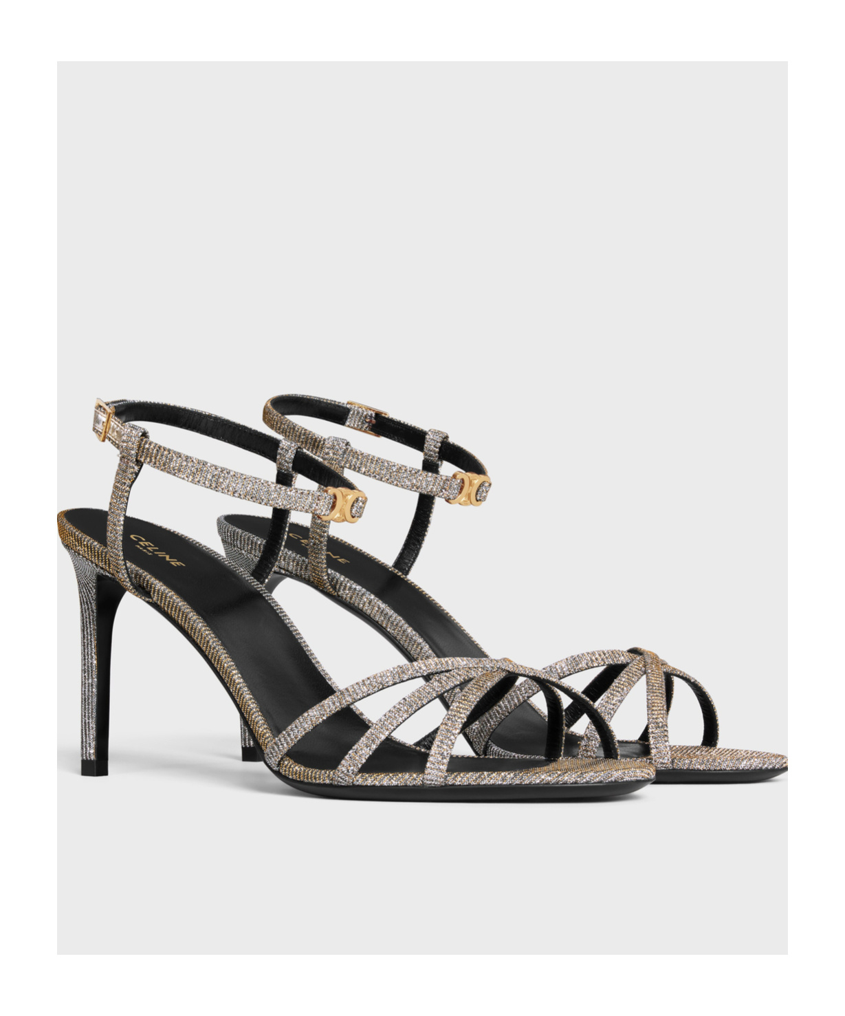 Celine Soir High-heeled Sandals In Multicolor
