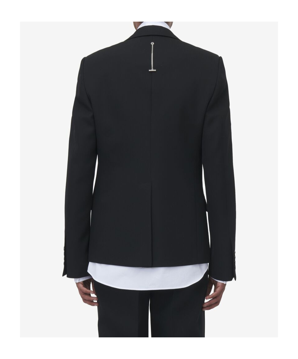Alexander Mcqueen Wool Studded Blazer In Black