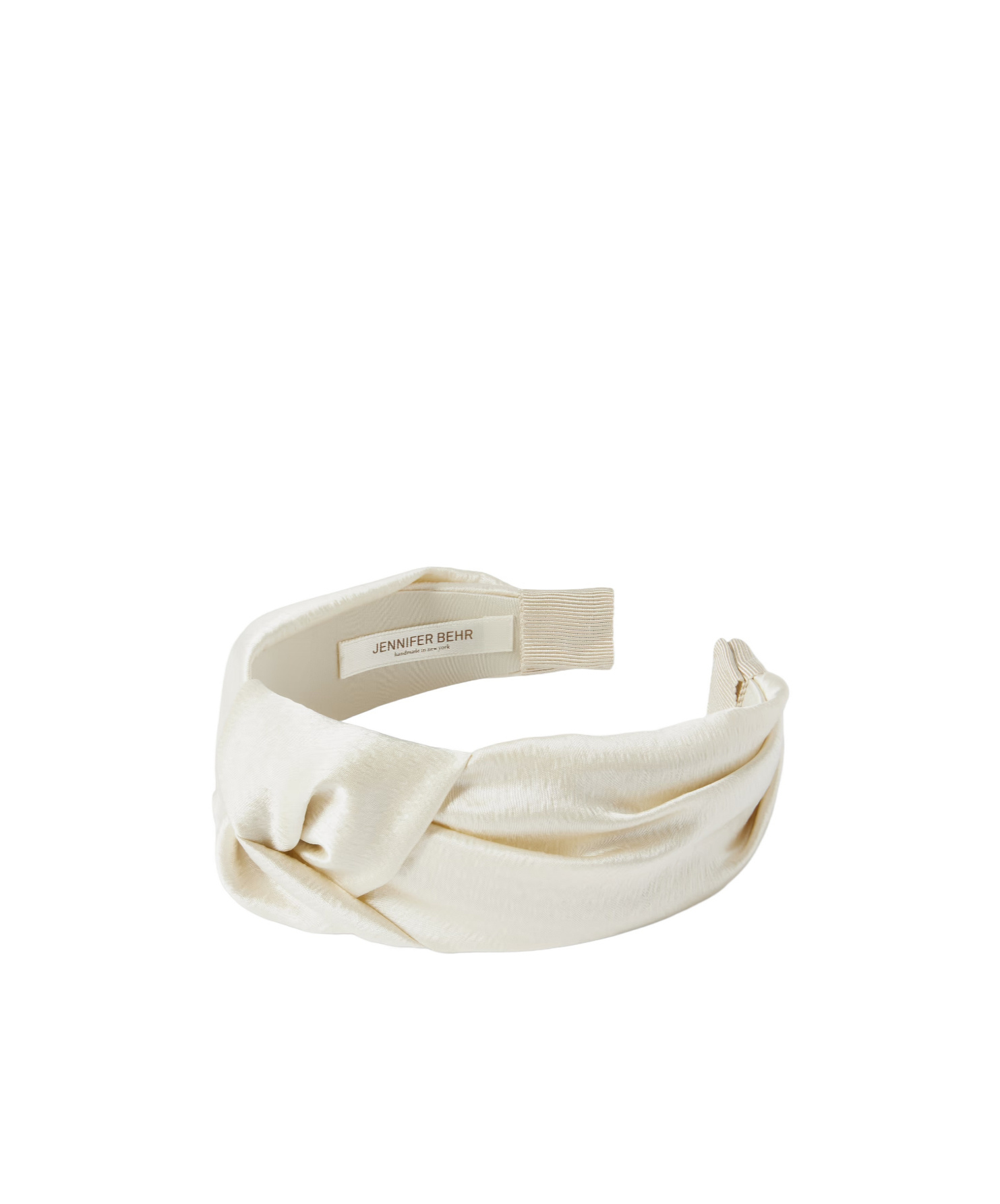 Jennifer Behr Samaya Hammered Silk Headband In Neutral