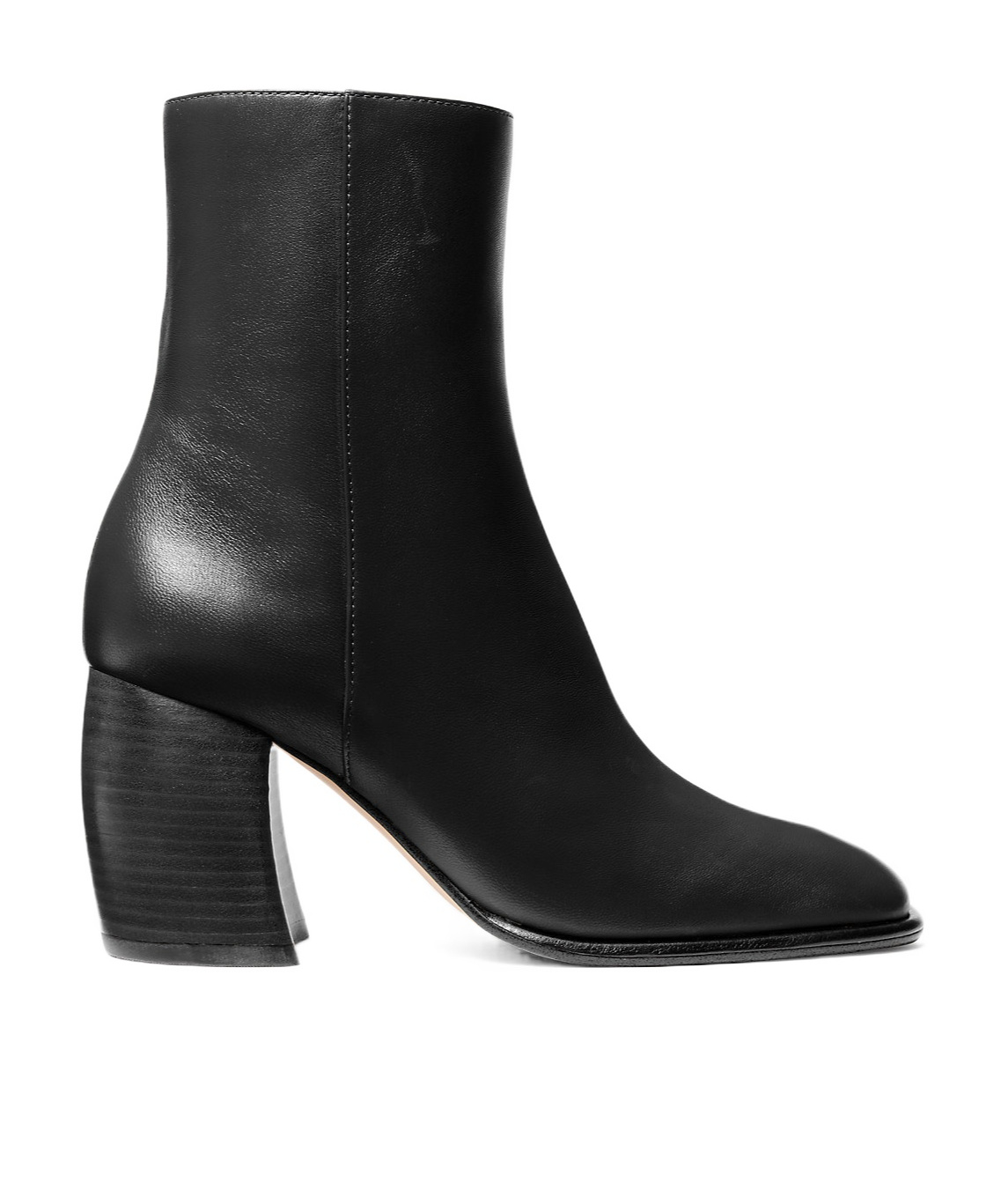 Michael Kors Leather Ankle Boots With Heel In Black