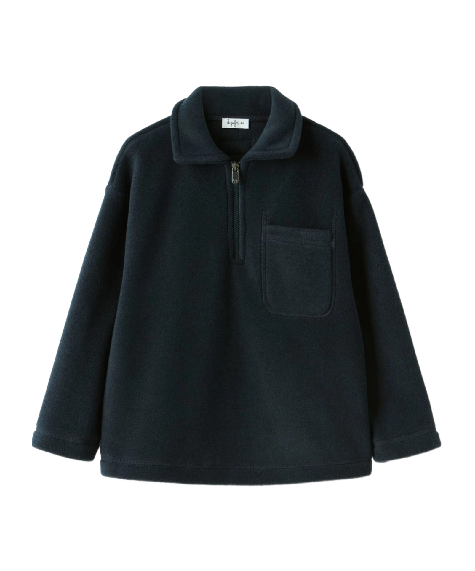Il Gufo Zip Pocket Top In Black