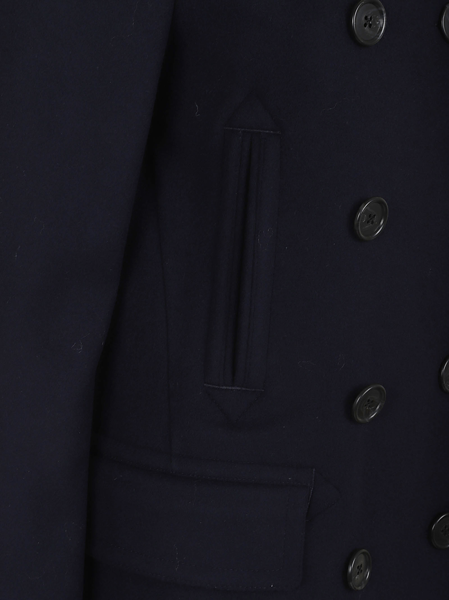 Polo Ralph Lauren Double-breasted Coat Notched Lapels In Black