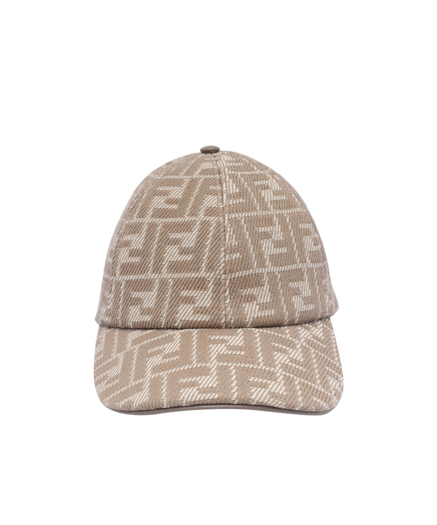 Fendi Beige Ff Canvas Baseball Cap In Nude