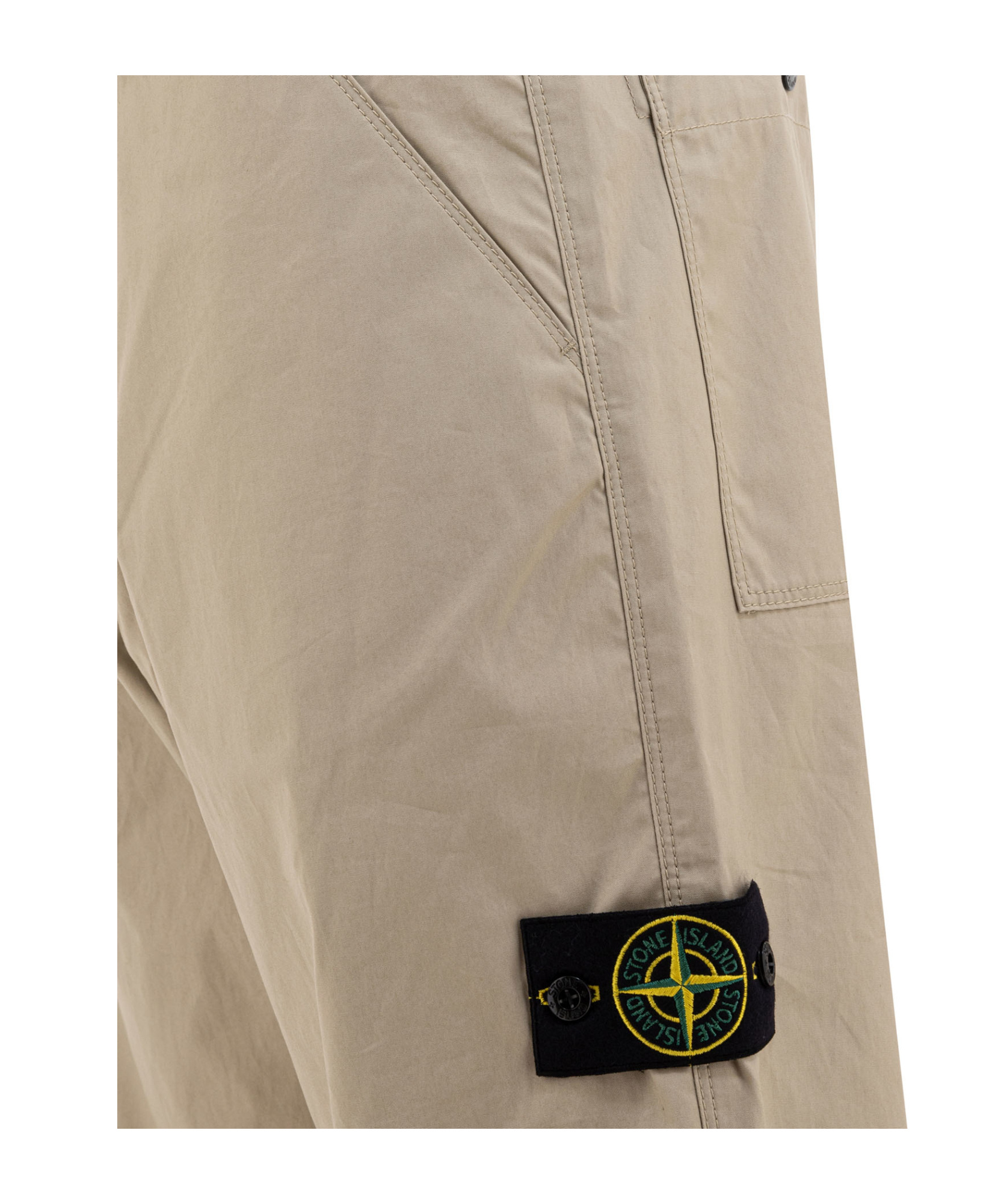 Stone Island Belt-loop Casual Pants In Nude
