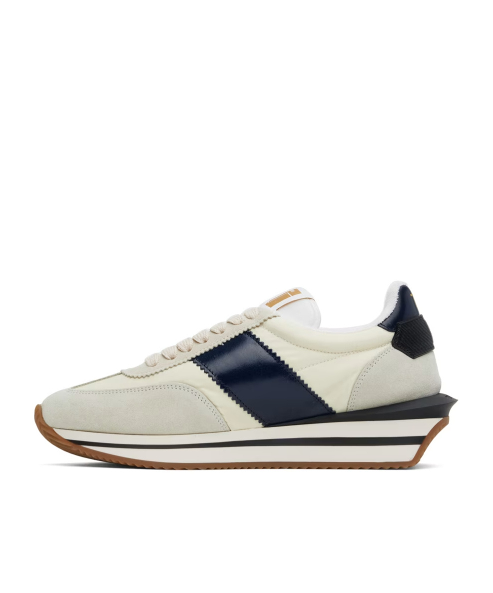 Tom Ford Logo Lace Low-cut Skate Shoes In White