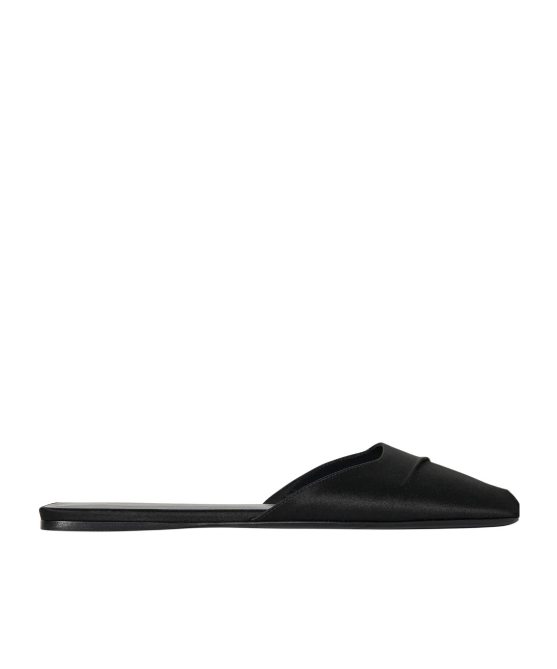 Shop The Row Milla Square Toe Flat Slippers In Black