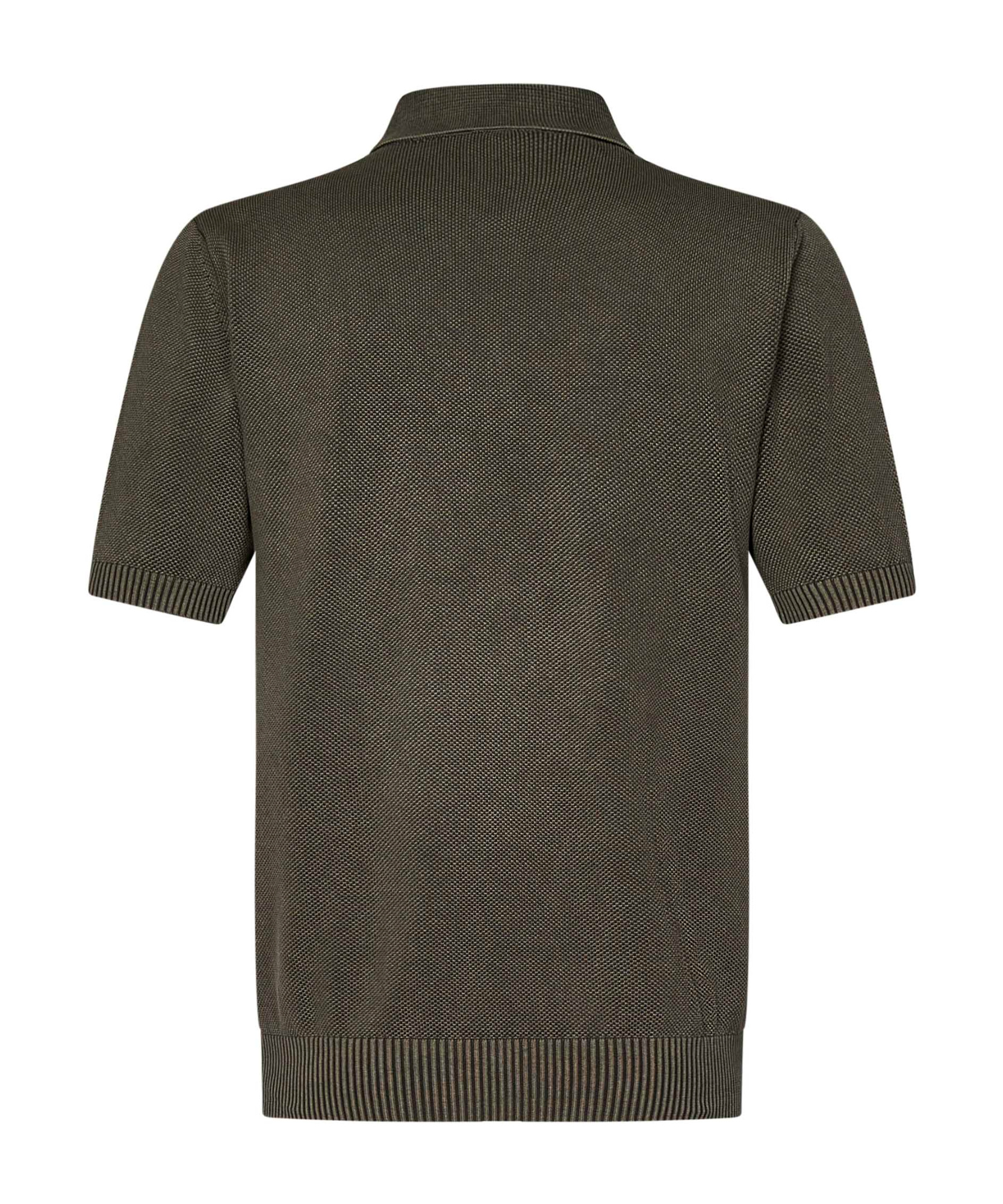 Boglioli Sweaterlight Green Honeycomb Cotton Short-sleeved Polo Shirt.