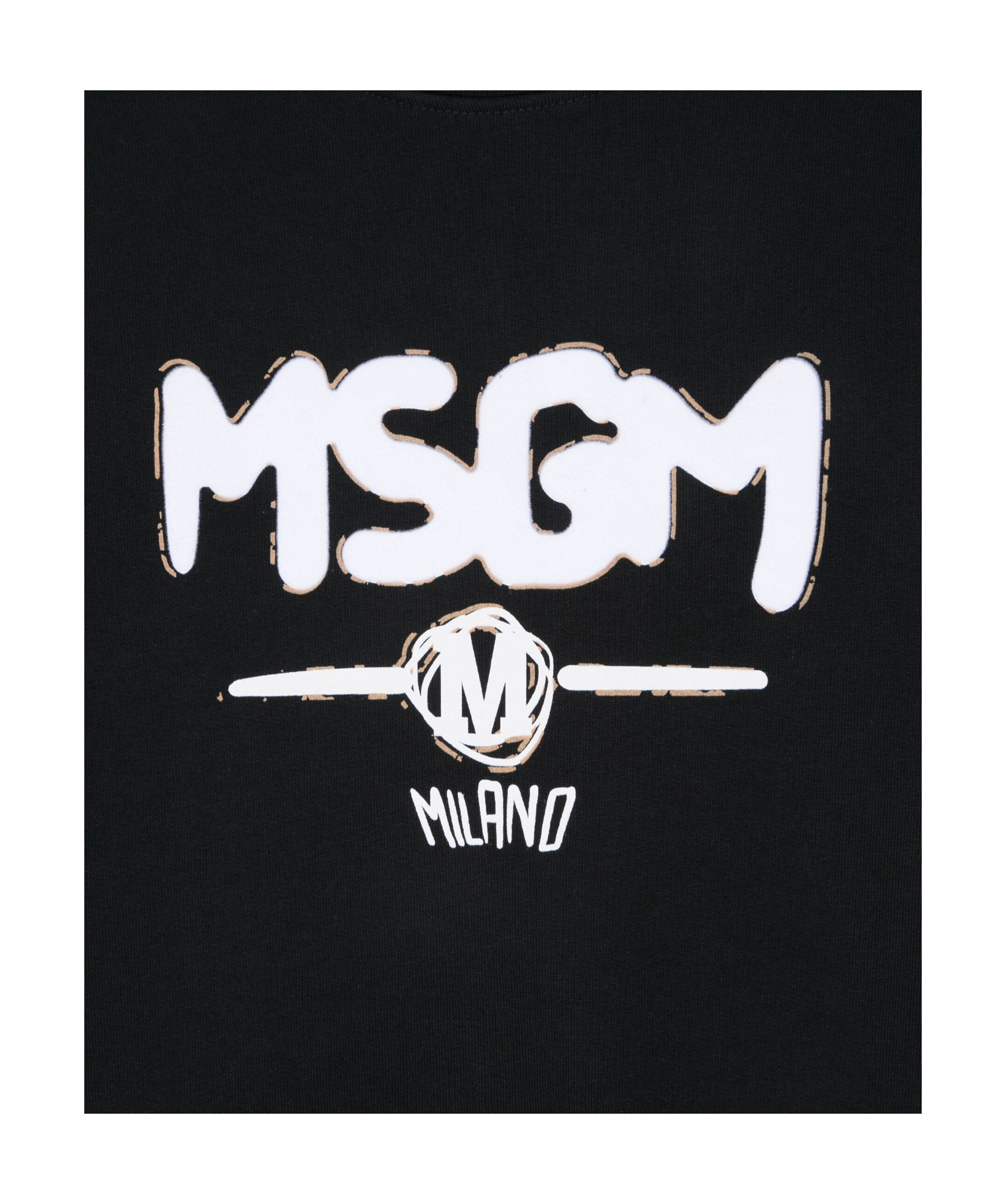 Msgm Logo-print Cotton Sweatshirt In Black