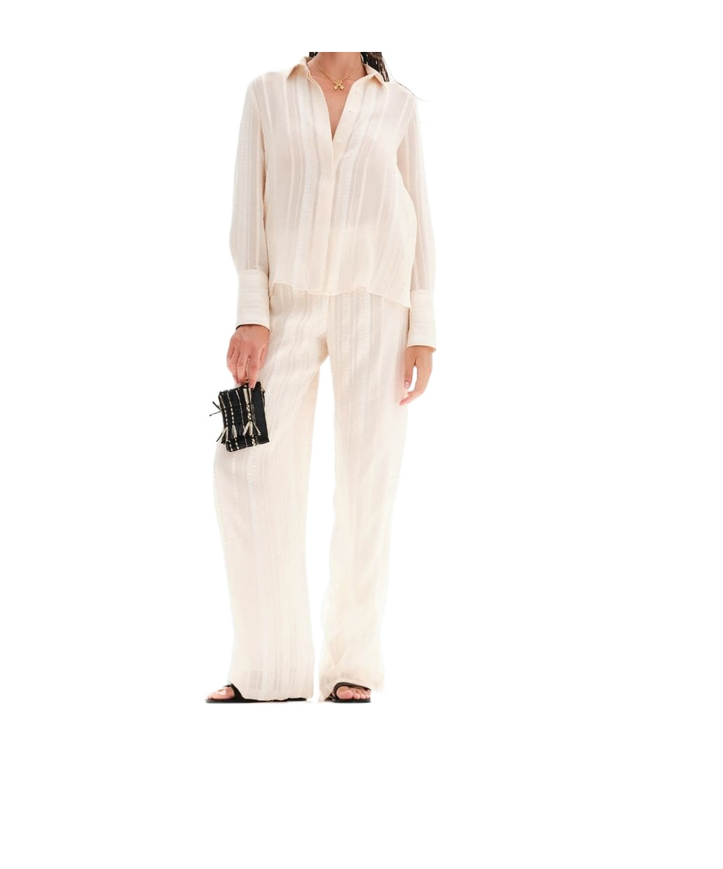 Zeusdione Textured Trousers In Multi