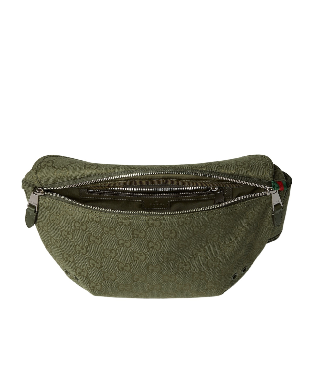 Gucci Gg Canvas Large Belt Bag In Green