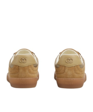 Gucci Beige Suede G75 Sneakers In Multi