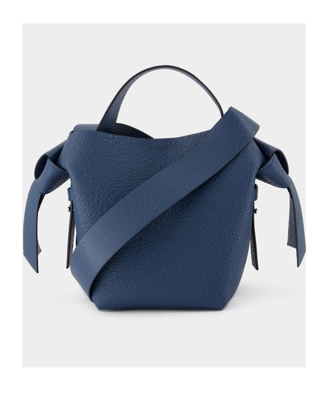 Acne Studios Letter Detail Shoulder Bag In Blue