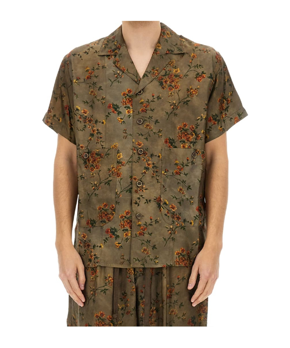 Uma Wang Printed Shirt In Green