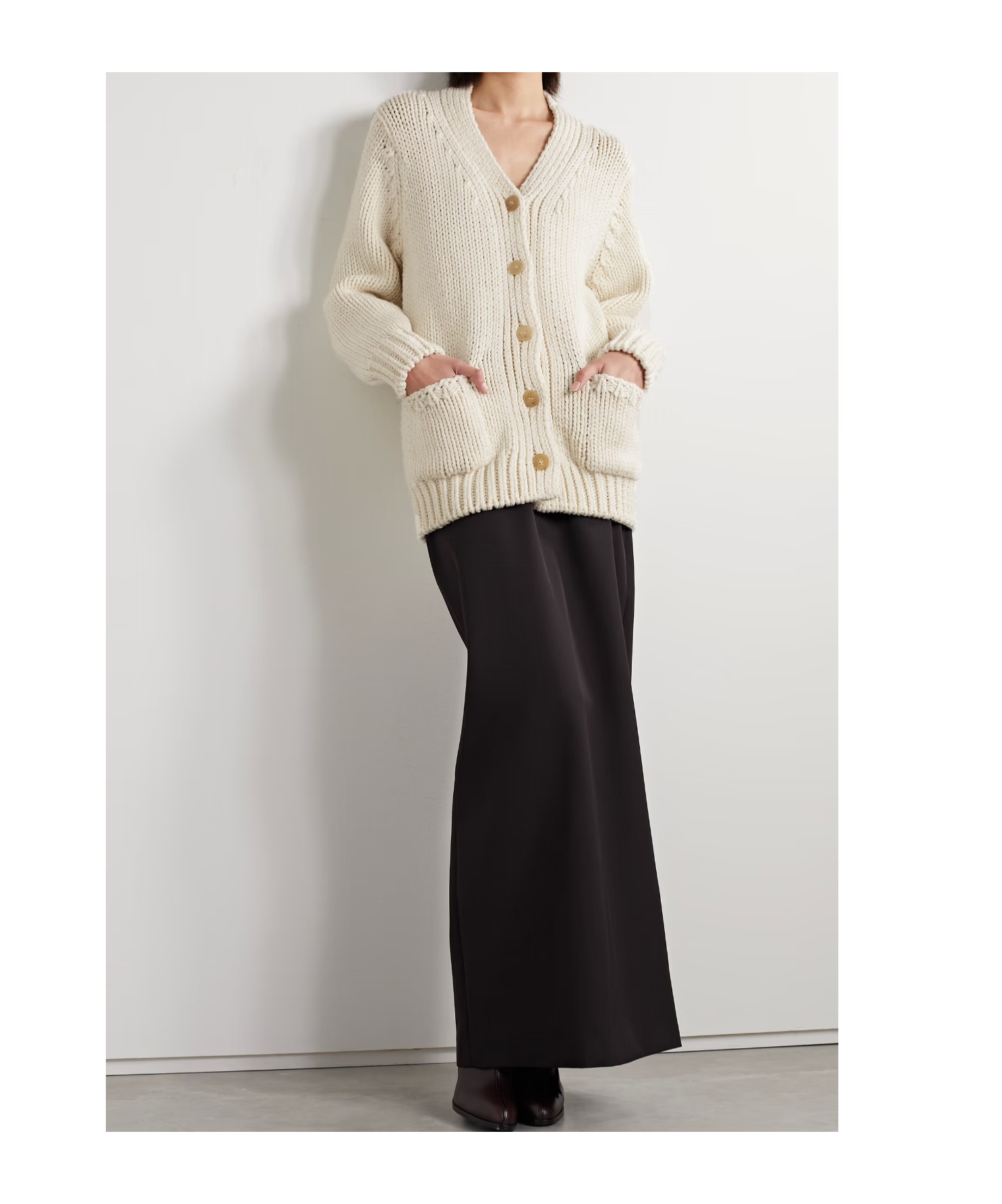 THE ROW EVESHAM WOOL CARDIGAN SWEATER