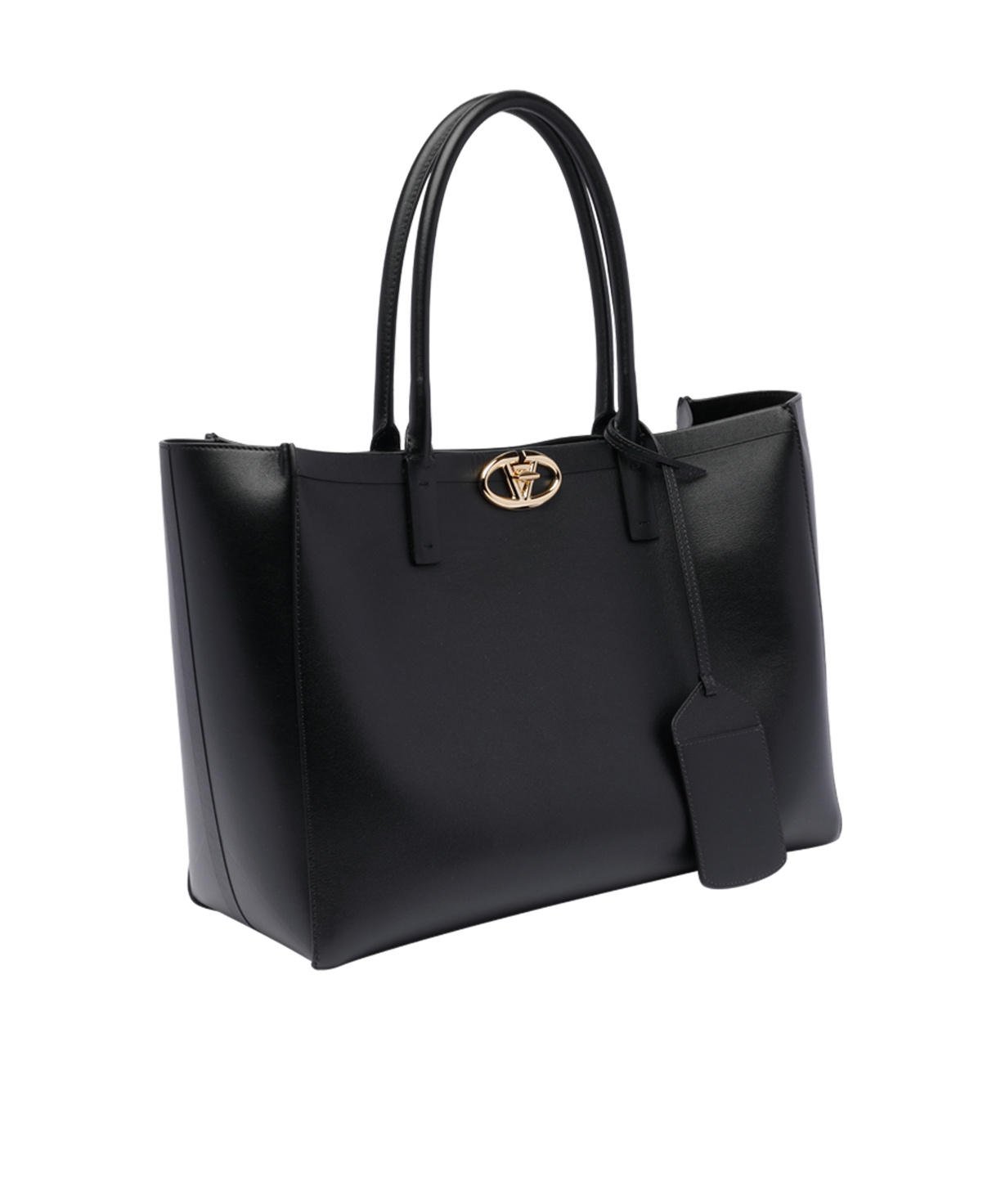 Valentino Garavani  Garavani 'medium Tote Vlogo' Shopping Bag In Black
