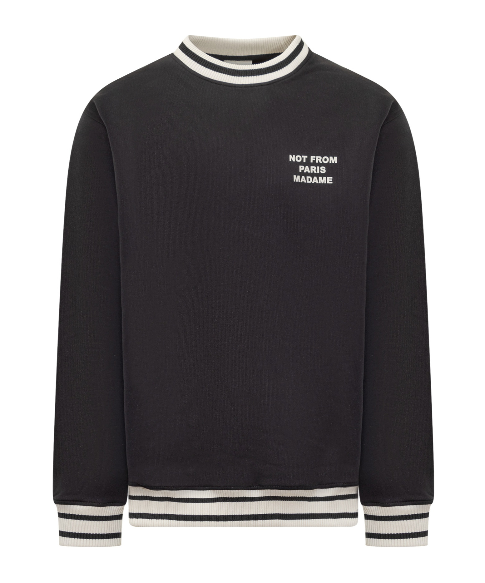 Drôle De Monsieur Le Sweatshirt Slogan Sport Sweatshirt In Black