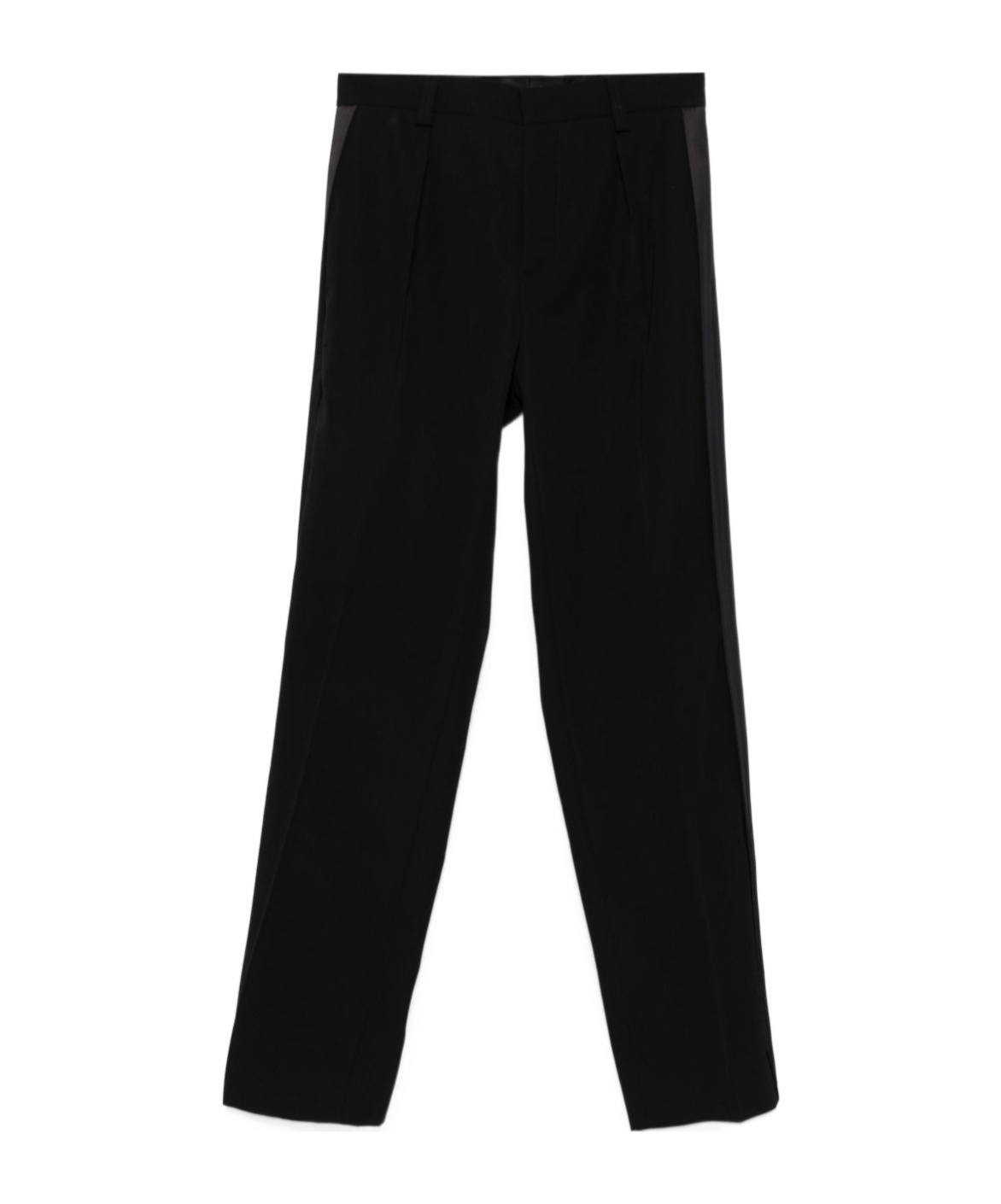 Casablanca Pleated Side-stripe Trousers In Black